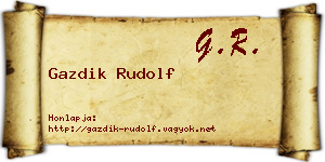 Gazdik Rudolf névjegykártya