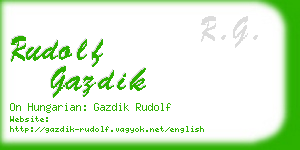 rudolf gazdik business card